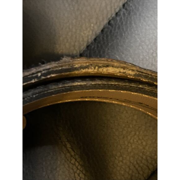 Mens Rich Black/Merlot Nocona Genuine Lizard Leather Belt Size 34 Diamond Stitch - Picture 10 of 10